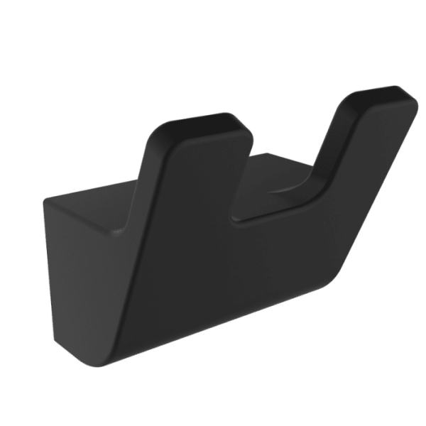 Patère Double En Acier Inoxydable Noir