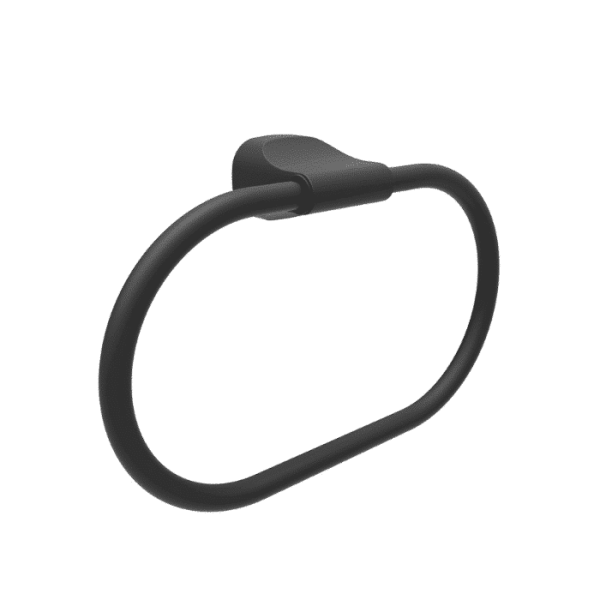 Porte Serviettes Anneau En Acier Inoxydable Noir 18Cm