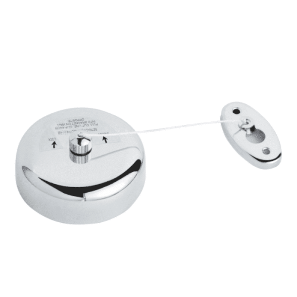 Corde À Linge Retractable 3M En Acier Inoxydable Chromé