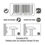 LOT DE 4 CROCHETS BETON N°2 POUR TABLEAUX ET CADRES 8KG - CROCHETS A TABLEAUX - Mr Bricolage : Outillage, Jardinage, Animalerie, Electricité