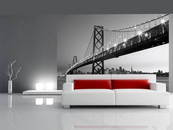 POSTER SAN FRANCISCO SKYLINE QUALITÉ DIGITAL EN 8 PARTS COLLE INCLUSE ORIGINE UE 366 X 254 CM - POSTER - Mr Bricolage : Outillage, Jardinage, Animalerie, Electricité