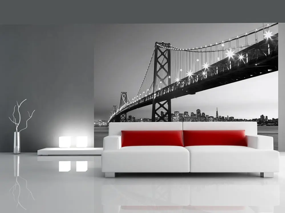 POSTER SAN FRANCISCO SKYLINE QUALITÉ DIGITAL EN 8 PARTS COLLE INCLUSE ORIGINE UE 366 X 254 CM - POSTER - Mr Bricolage : Outillage, Jardinage, Animalerie, Electricité