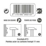 LOT DE 3 CROCHETS BETON N°3 POUR TABLEAUX ET CADRES 12KG - CROCHETS A TABLEAUX - Mr Bricolage : Outillage, Jardinage, Animalerie, Electricité