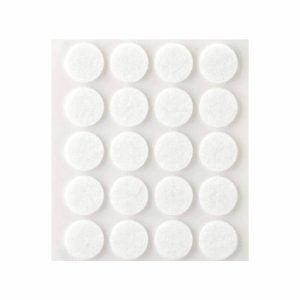 Lot 20 Feutres Synthetiques Adhesifs 17Mm Blanc