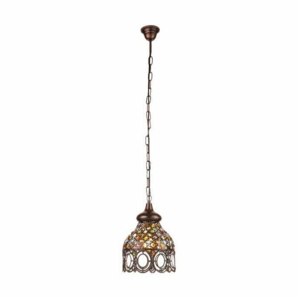 Suspension Jadida En Acier Cuivre Antique 60W