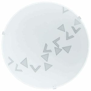 Plafonnier E27 60W Verre Blanc Diamètre 250Mm Mars