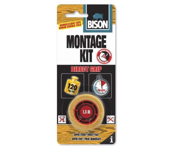 RUBAN DE MONTAGE 1,50 M X1 9 MM – BISON - COLLE - Mr Bricolage : Outillage, Jardinage, Animalerie, Electricité