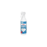 Un flacon pulvérisateur blanc étiqueté « Spray Anti-Tartre Hg 500Ml » avec un design bleu et rouge, doté d'une buse à gâchette.