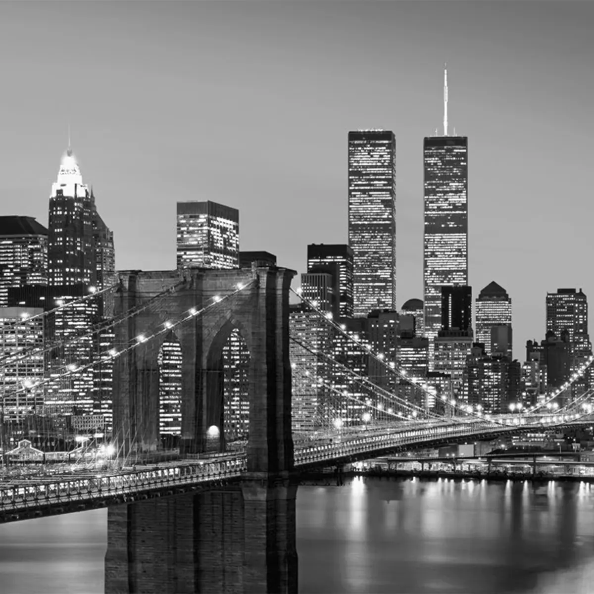 POSTER MANHATTAN SKYLINE AT NIGHT QUALITÉ DIGITAL EN 8 PARTS COLLE INCLUSE ORIGINE UE 366 X 254 CM - POSTER - Mr Bricolage : Outillage, Jardinage, Animalerie, Electricité