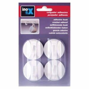 CROCHET ADHESIF BLANC, LOT DE 4 PIECES - DRESSING - Mr Bricolage : Outillage, Jardinage, Animalerie, Electricité