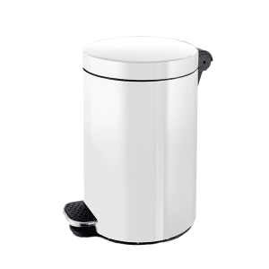 Poubelle À Pédale 5L Blanc