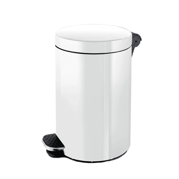 Poubelle À Pédale 5L Blanc