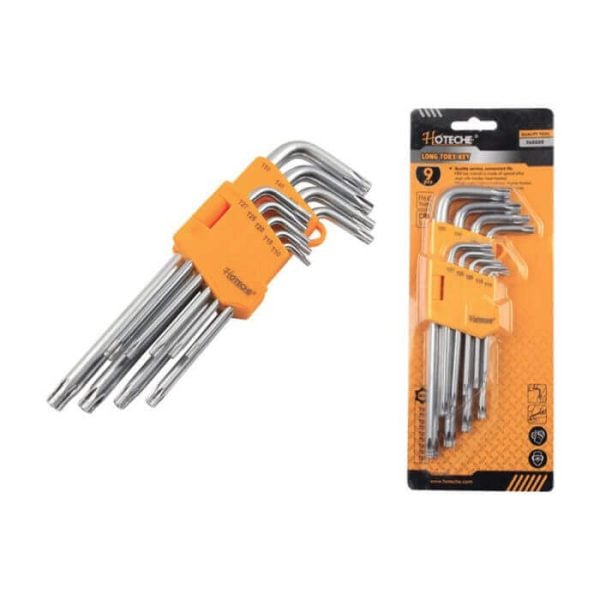 Jeu de 9 cles males torx longs