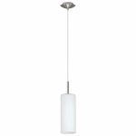 Suspension E27 60W Verre Blanc Diamètre 110Mm Troy3