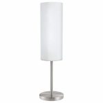 LAMPE A POSER E27 60W ACIER VERRE BLANC DIAMÈTRE 105MM TROY3 - LAMPES À POSER - Mr Bricolage : Outillage, Jardinage, Animalerie, Electricité