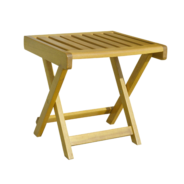 Table Basse Pliante En Bois D'Acacia Huilé S002 40X40X45Cm