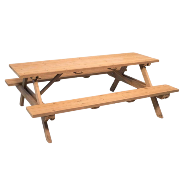 Table De Pique-Nique En Bois Massif 200 X 150 X 75 Cm