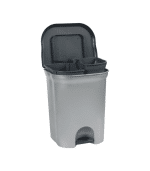 Poubelle À Pédale 11L Gris