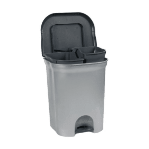 Poubelle À Pédale 11L Gris