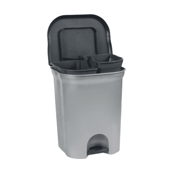 Poubelle À Pédale 11L Gris