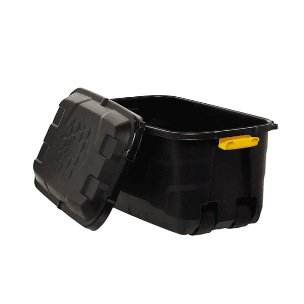 Boîte De Rangement Sur Roulettes En Plastique 77X42X40Cm 75 L Noir