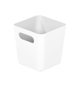 Panier Rangement En Plastique Carre 10X10X10Cm Blanc