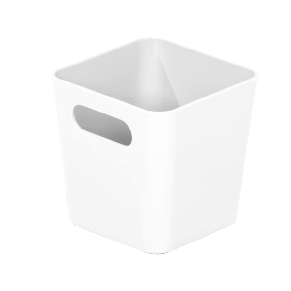 Panier Rangement En Plastique Carre 10X10X10Cm Blanc