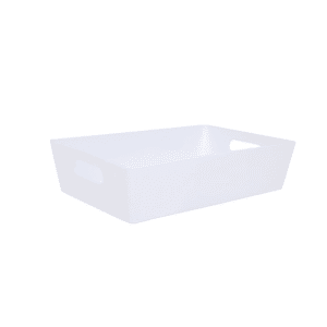 Bac De Rangement En Palstique Rectangulaire 12X16,5Cm Blanc