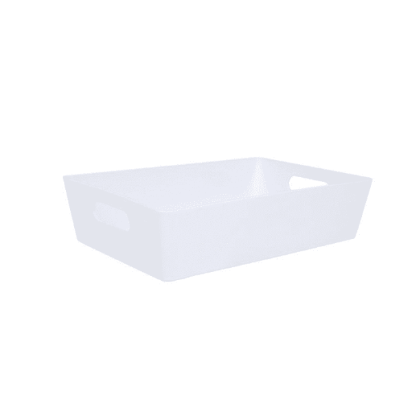 Bac De Rangement En Palstique Rectangulaire 12X16,5Cm Blanc