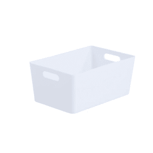 Bac De Rangement En Palstique Rectangulaire 25,5X17X11Cm Blanc
