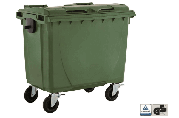 Poubelle à déchets 660l vert