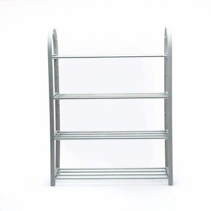 ETAGERE A CHAUSSURES DE 4 NIVEAUX EN METAL NOIR ET GRIS 50X65X18.5CM - RANGE CHAUSSURES - Mr Bricolage : Outillage, Jardinage, Animalerie, Electricité