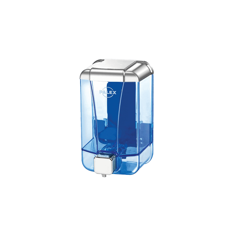 Distributeur dsavon liquide 500 cc chromé transparent - Mr.Bricolage Maroc