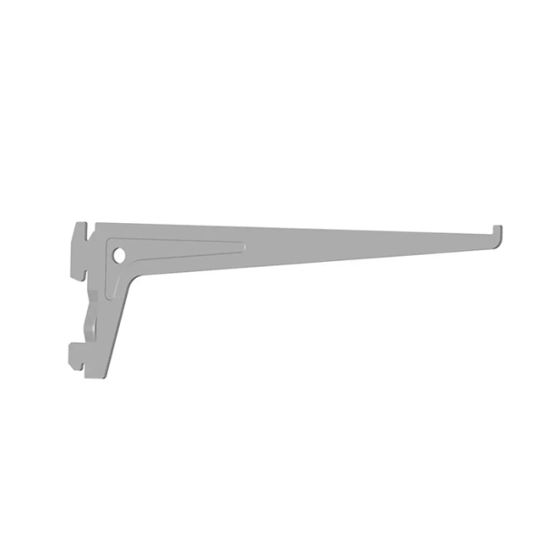 Console simple en acier 25cm gris aluminium