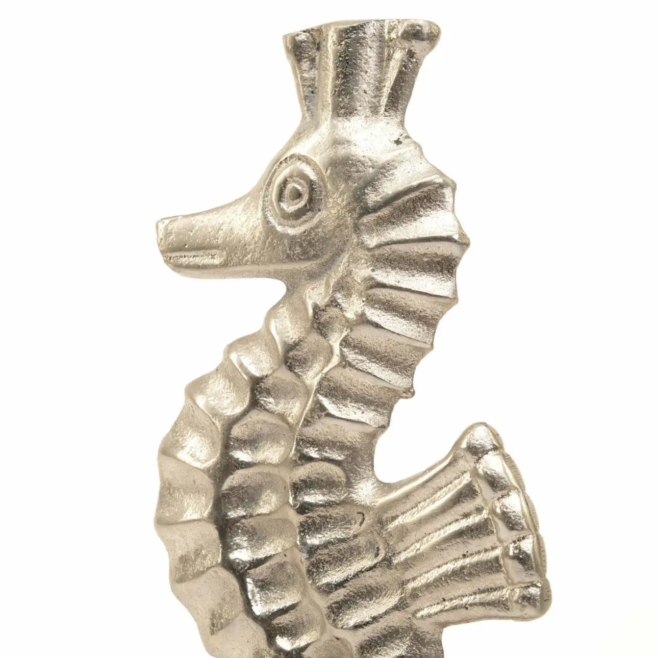 CHEVAL DE MER EN ALUMINIUM SUR BASE DE BOIS DE MANGUE 10X7X27CM. - OBJET DECO - Mr Bricolage : Outillage, Jardinage, Animalerie, Electricité