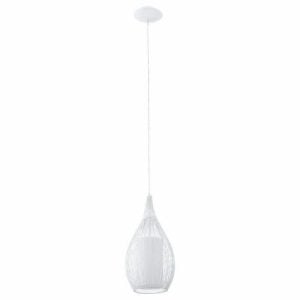 Suspension E27 60W Blanc Verre Satine Diamètre 190Mm Razoni
