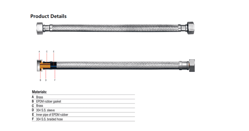 FLEXIBLE INOX 3/8 FEMELLE / 3/8 FEMELLE 40 CM DOUBLELIN  FLEXIBLES ET ACCESSOIRES  Mr Bricolage : Outillage, Jardinage, Animalerie, Electricité