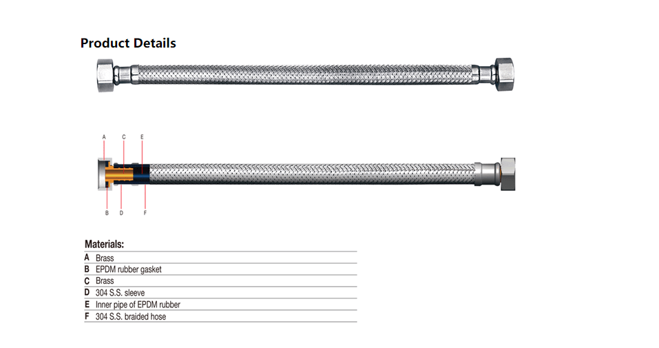 FLEXIBLE INOX 3/8 FEMELLE / 3/8 FEMELLE 40 CM DOUBLE-LIN - FLEXIBLES ET ACCESSOIRES - Mr Bricolage : Outillage, Jardinage, Animalerie, Electricité