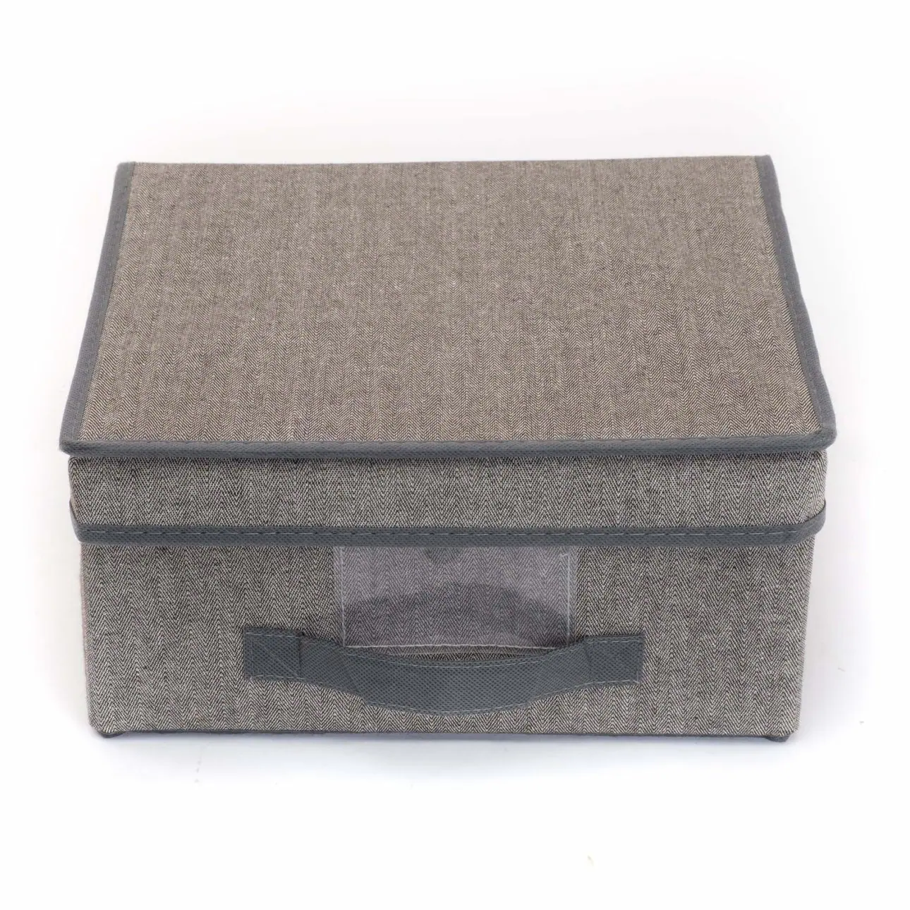 BOX DE RANGEMENT EN TISSU AVEC COUVERCLE DISPONIBLE EN GRIS CLAIR ET FONCE 39X29X19 CM - AMÉNAGEMENT DRESSING - Mr Bricolage : Outillage, Jardinage, Animalerie, Electricité