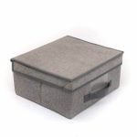 BOX DE RANGEMENT EN TISSU AVEC COUVERCLE DISPONIBLE EN GRIS CLAIR ET FONCE 39X29X19 CM - AMÉNAGEMENT DRESSING - Mr Bricolage : Outillage, Jardinage, Animalerie, Electricité