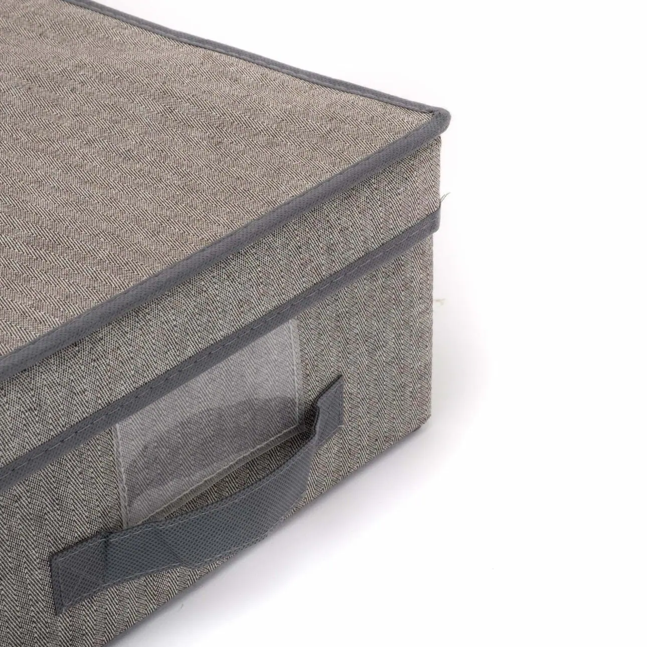 BOX DE RANGEMENT EN TISSU AVEC COUVERCLE DISPONIBLE EN GRIS CLAIR ET FONCE 39X29X19 CM - AMÉNAGEMENT DRESSING - Mr Bricolage : Outillage, Jardinage, Animalerie, Electricité