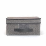 BOX DE RANGEMENT EN TISSU AVEC COUVERCLE DISPONIBLE EN GRIS CLAIR ET FONCE 39X29X19 CM - AMÉNAGEMENT DRESSING - Mr Bricolage : Outillage, Jardinage, Animalerie, Electricité