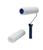 Set De Rouleaux Peinture,2 Rouleaux De Tissu Synthétique 20 Cm + Poignée Bleu – Image 2