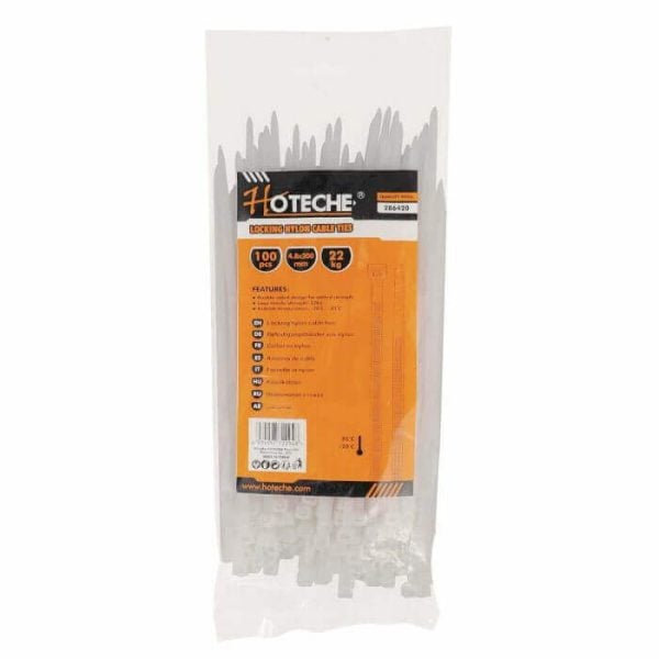 ATTACHE CABLES 2.5MMX200MM NYLON BLANC - ATTACHES ET ANNEAUX - Mr Bricolage : Outillage, Jardinage, Animalerie, Electricité