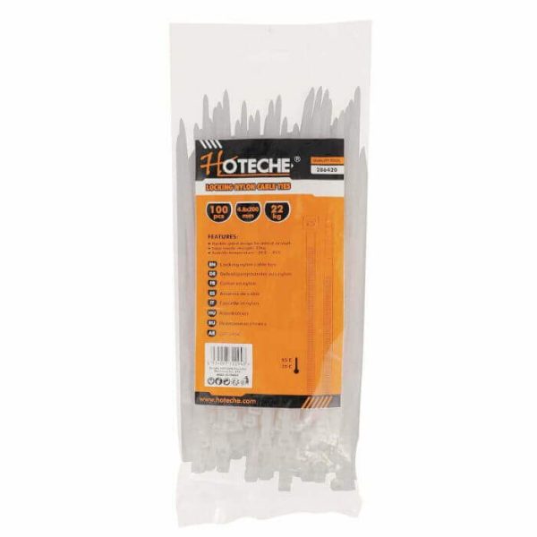 Attache Cables 4.8Mmx200Mm Nylon Blanc