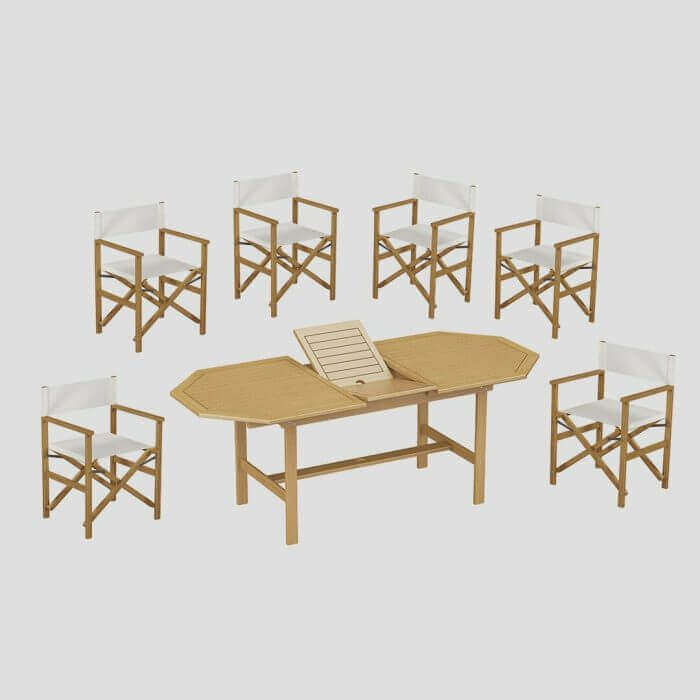 TABLE OCTOGONALE EN ACACIA - SALON DE JARDIN ET TABLE ET CHAISE - Mr Bricolage : Outillage, Jardinage, Animalerie, Electricité