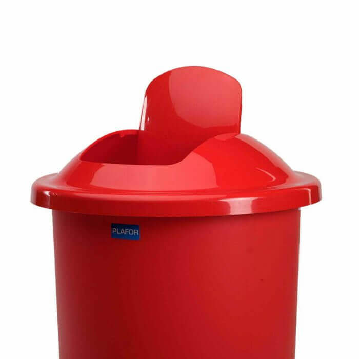 POUBELLE DE TRI À COUVERCLE BASCULANT 50 LITRES 41,2 X 41,2 X 64 CM  TOPBIN  ROUGE - BUANDERIE - Mr Bricolage : Outillage, Jardinage, Animalerie, Electricité