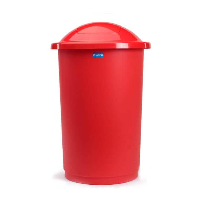 POUBELLE DE TRI À COUVERCLE BASCULANT 50 LITRES 41,2 X 41,2 X 64 CM  TOPBIN  ROUGE - BUANDERIE - Mr Bricolage : Outillage, Jardinage, Animalerie, Electricité