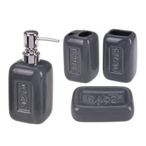 Accessoires Salle De Bain En Céramique - Set De 4 Pièces