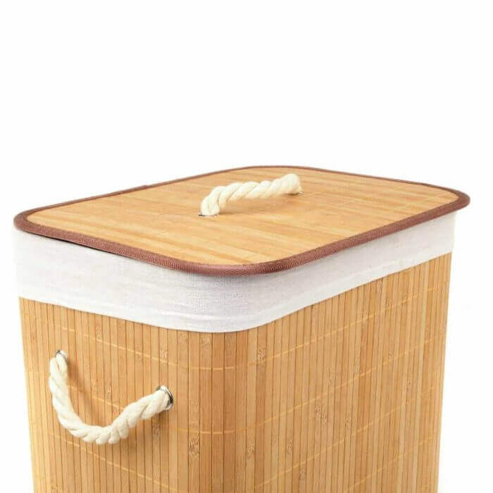 PANIER À LINGE PLIABLE EN BAMBOU - BUANDERIE - Mr Bricolage : Outillage, Jardinage, Animalerie, Electricité